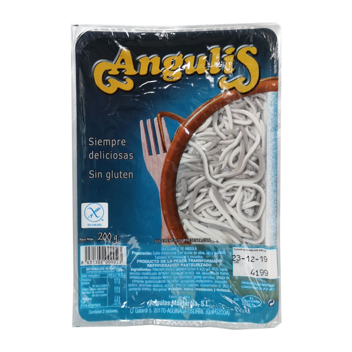Angulis Glaasaal Surimi von Angulas Manterola