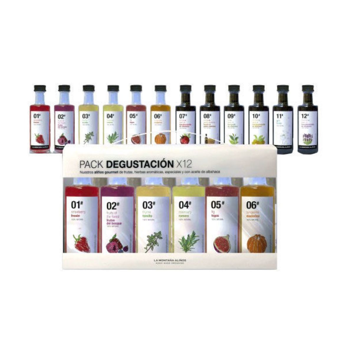 Dressing Degustationspaket 12 Sorten von La Montaña Aliños