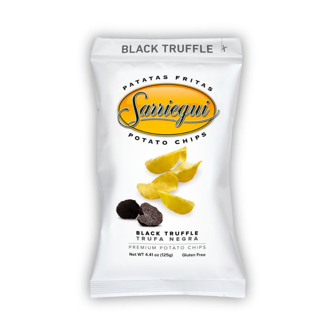 Patatas Fritas Trufa Negra - Kartoffel-Chips mit schwarzem Trüffel von Sarriegui	