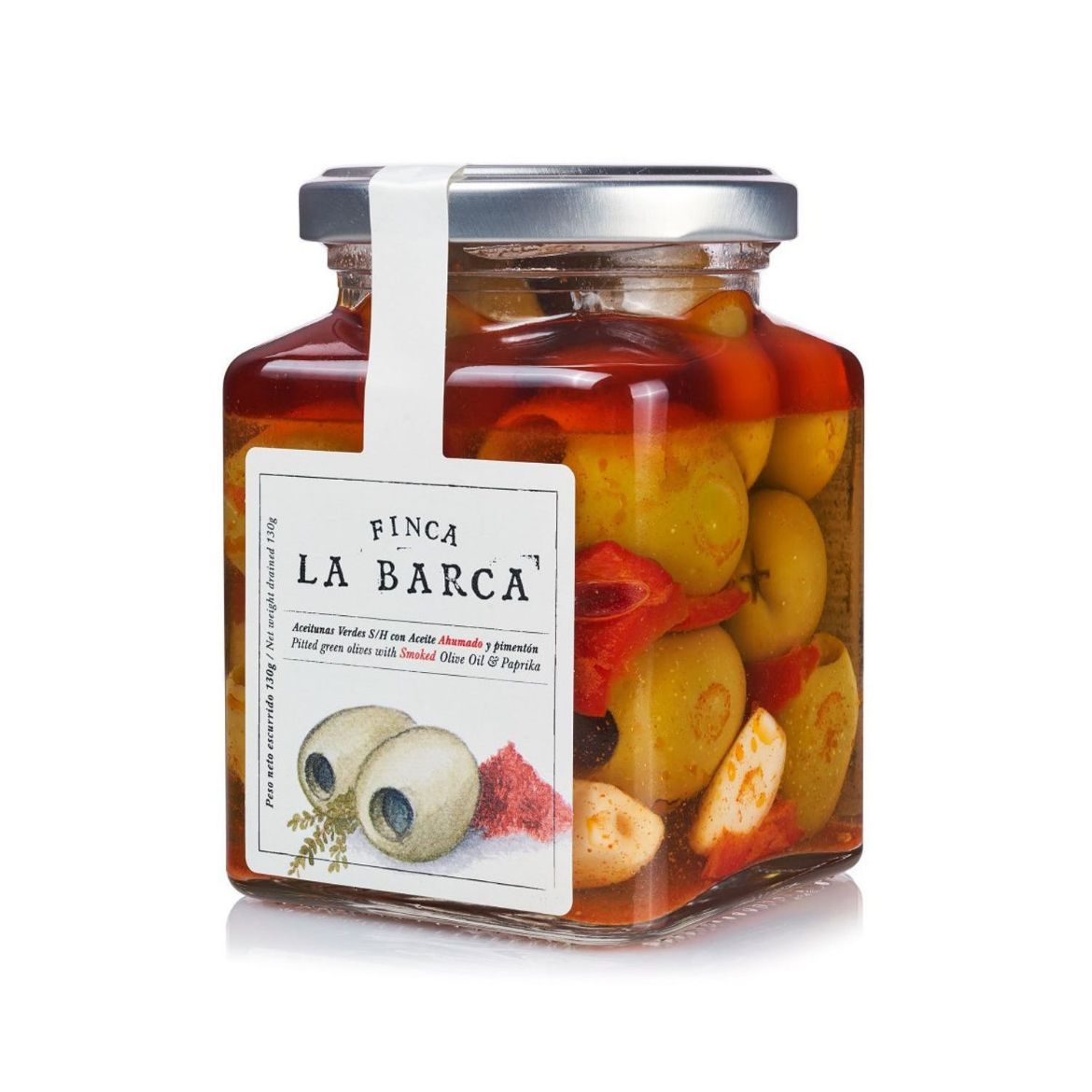 Gordal Oliven mit Pimenton von La Finca de Barca