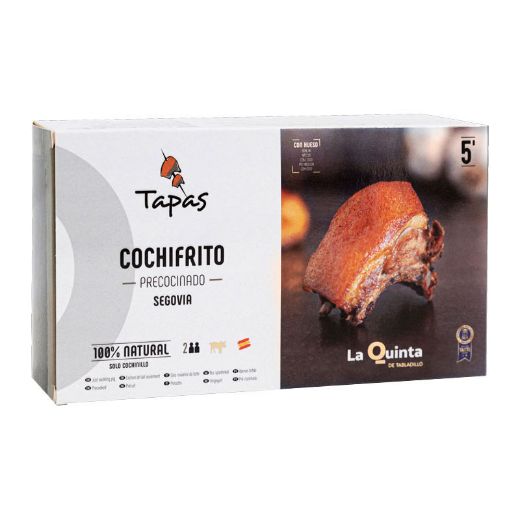 Cochinillo Stücke Cochifritos von Tapas Tabladillo