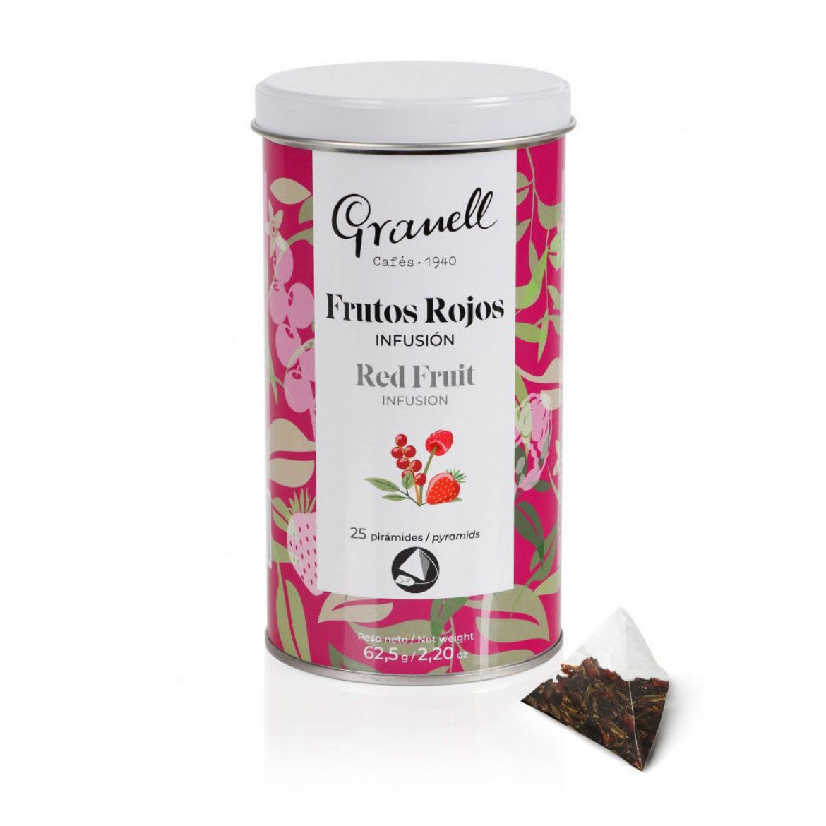 Frutos Rojos Infusión - Roter Früchtetee in Pyramiden von Cafés Granell