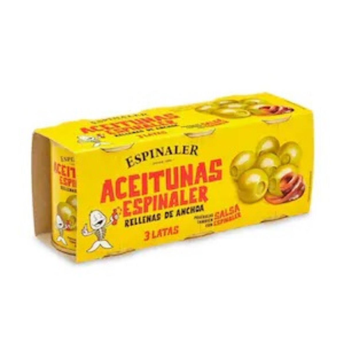 Oliven gefüllt mit Sardellen  3-er Pack von Espinaler