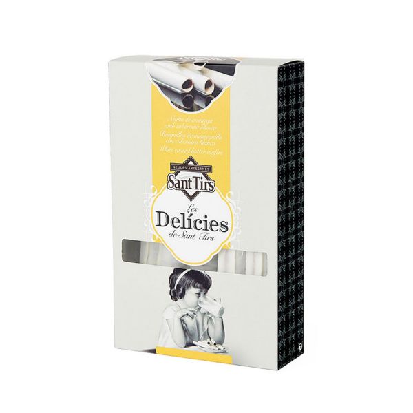 Zeige Details für Mit weißer Schokolade überzogene Waffelröllchen Bild von Mit weißer Schokolade überzogene Waffelröllchen