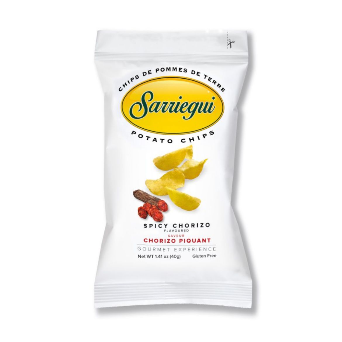 Patatas Fritas Kartoffelchips Spicy Chorizo 40g von Sarriegui